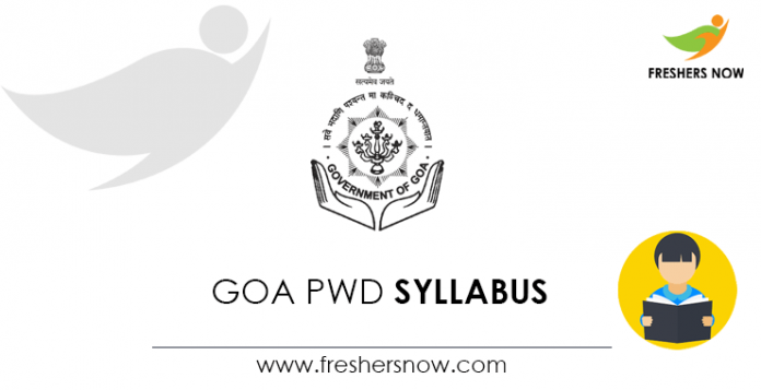 Goa PWD Syllabus