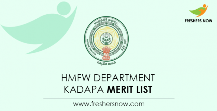 HMFW Department Kadapa Merit List