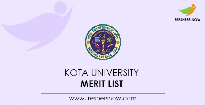 Kota University Merit List