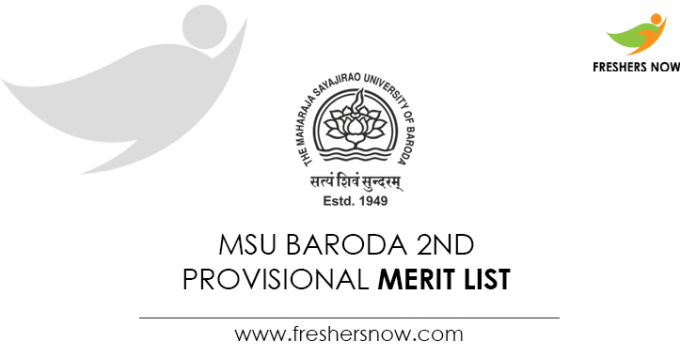MSU-Baroda-2nd-Provisional-Merit-List