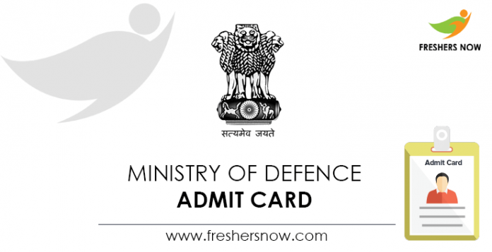 Ministry of Defence Admit Card