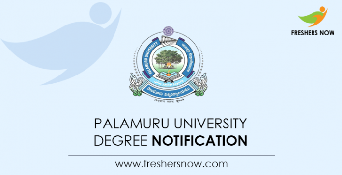 Palamuru University Degree Notification