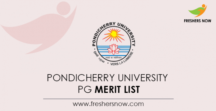 Pondicherry University PG Merit List