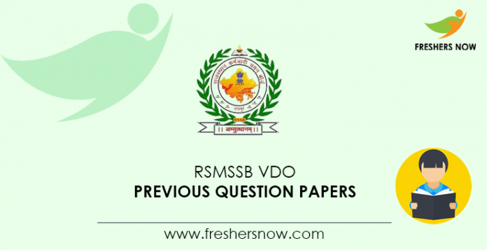 RSMSSB VDO Previous Question Papers