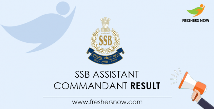 SSB-Assistant-Commandant-Result