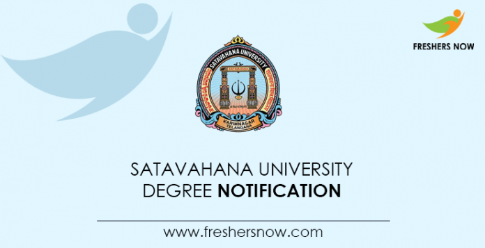 Satavahana University Degree Notification