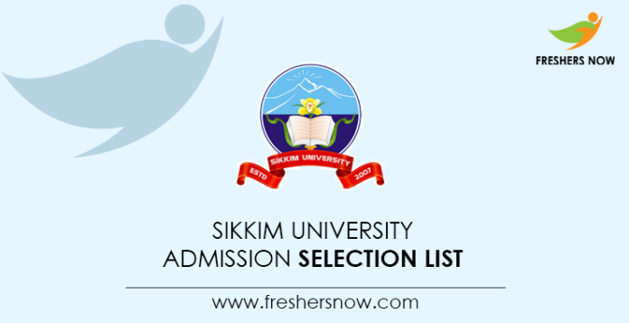 Sikkim-University-Admission-Selection-List