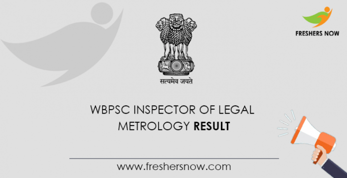 WBPSC Inspector of Legal Metrology Result