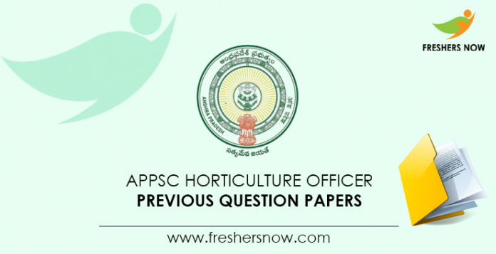 APPSC Horticulture Officer Previous Question Papers