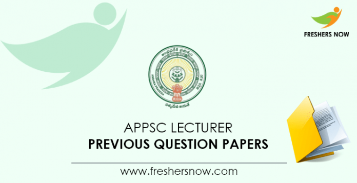 APPSC Lecturer Previous Question Papers