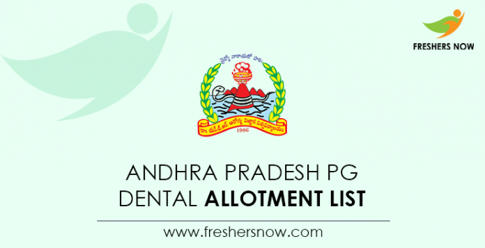 Andhra Pradesh PG Dental Allotment List