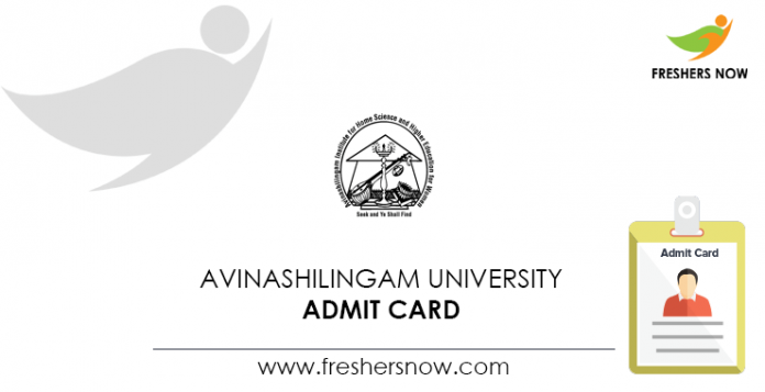 Avinashilingam-University-Admit-Card