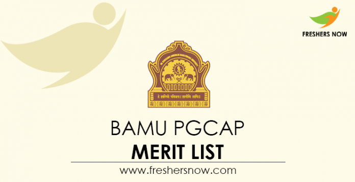 BAMU PGCAP Merit List