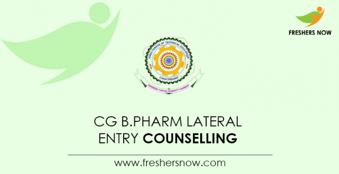 CG B.Pharm Lateral Entry Counselling