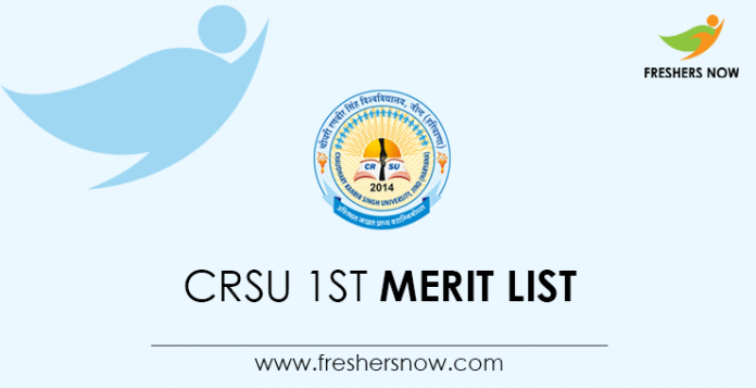CRSU 1st Merit List