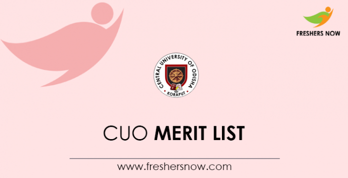 CUO Merit List