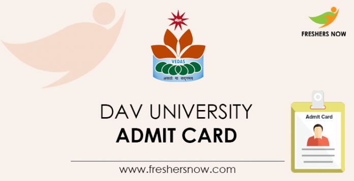 DAV University Admit Card