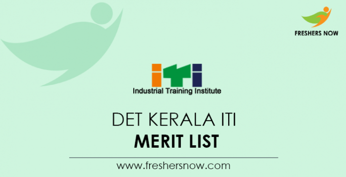 DET Kerala ITI Merit List