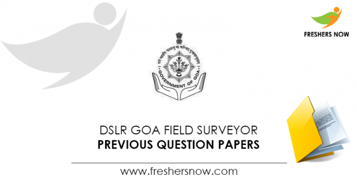 DSLR Goa Field Surveyor Previous Question Papers