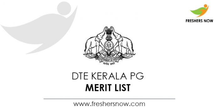 DTE Kerala PG Merit List