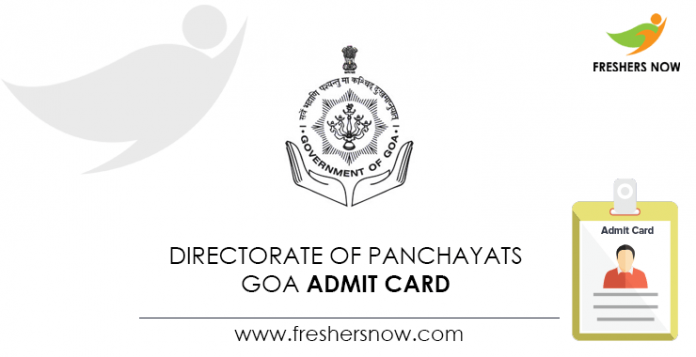 Directorate-of-Panchayats-Goa-Admit-Card