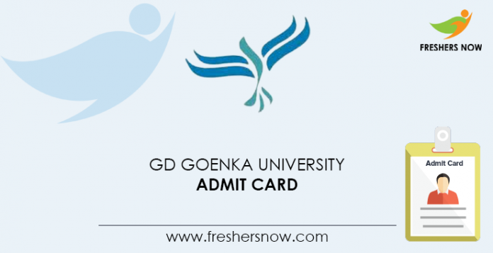 GD Goenka University Admit Card