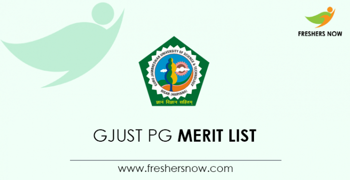 GJUST-PG-Merit-List