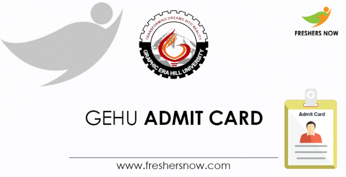 Graphic Era University Admit Card