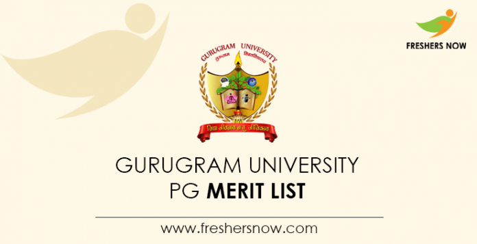 Gurugram University PG Merit List