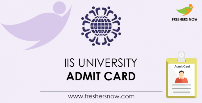 IIS University Admit Card