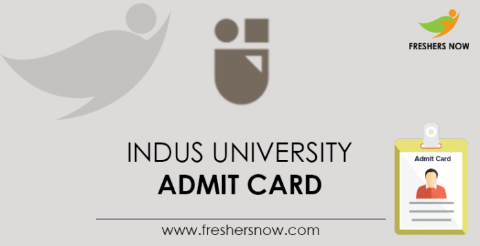 Indus University Admit Card