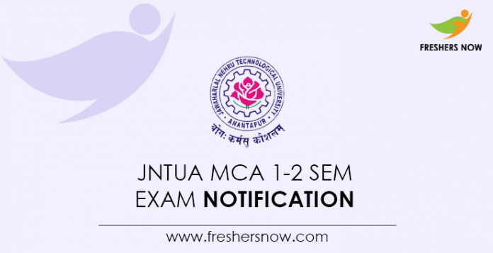 JNTUA MCA 1-2 Sem Exam Notification