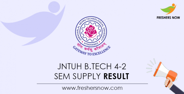 JNTUH B.Tech 4-2 Sem Supply Result