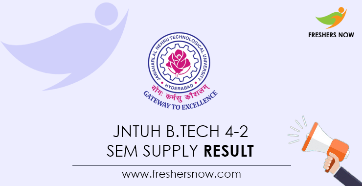 JNTUH B.Tech 4 2 Sem Supply Result 2023 Out July Results