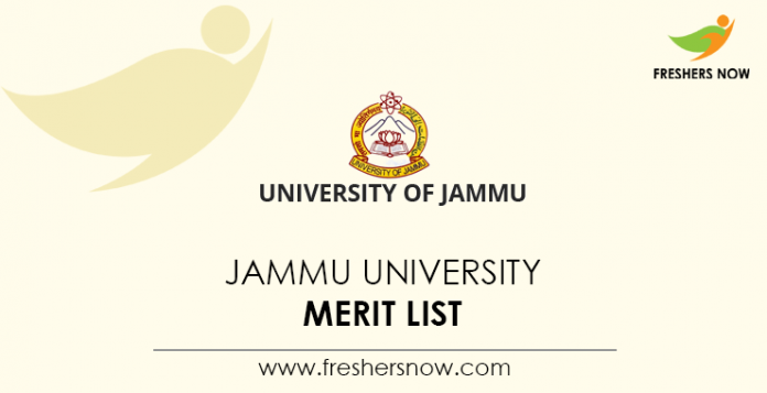 Jammu University Merit List