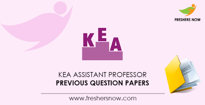 KEA Assistant Professor Previous Question Papers
