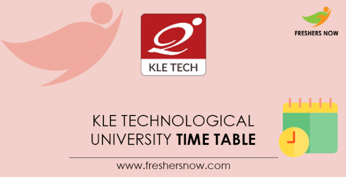 KLE-Technological-University-Time-Table