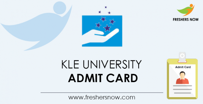 KLE University Admit Card