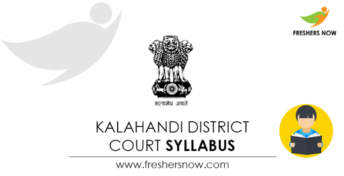 Kalahandi District Court Syllabus