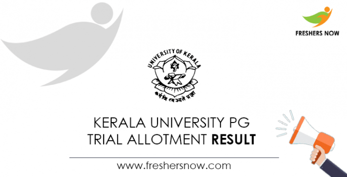 Kerala University PG Trial Allotment Result