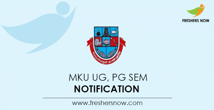 MKU UG, PG Sem Notification