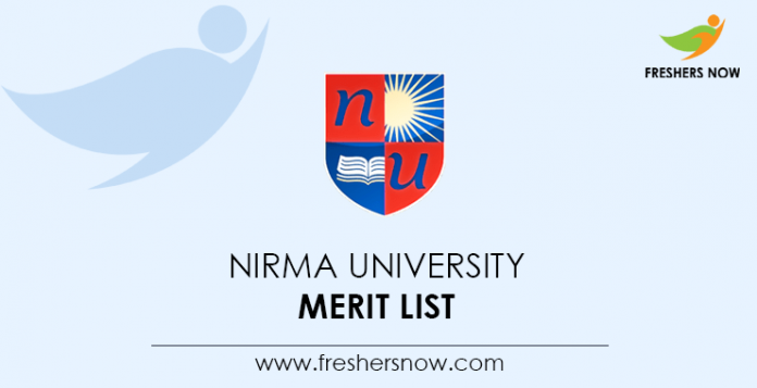 Nirma University Merit List
