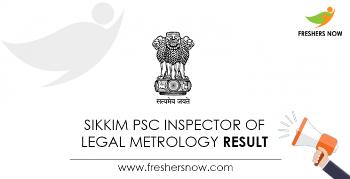 Sikkim-PSC-Inspector-of-Legal-Metrology-Result