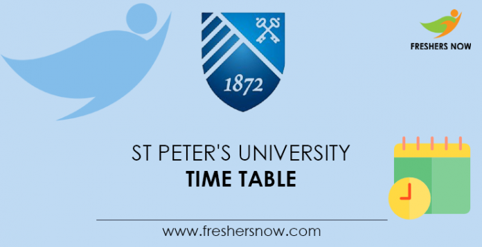 St-Peter's-University-Time-Table