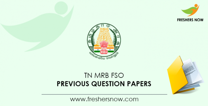 TN MRB FSO Previous Question Papers
