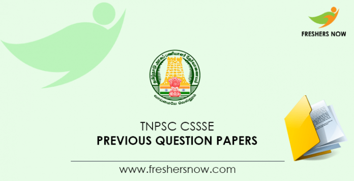 TNPSC CSSSE Previous Question Papers