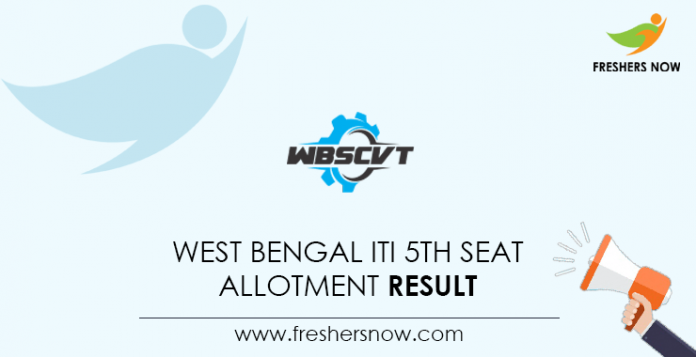 West Bengal ITI 5th Seat Allotment Result