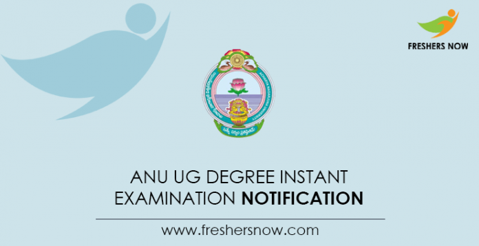 ANU UG Degree Instant Exam Notification