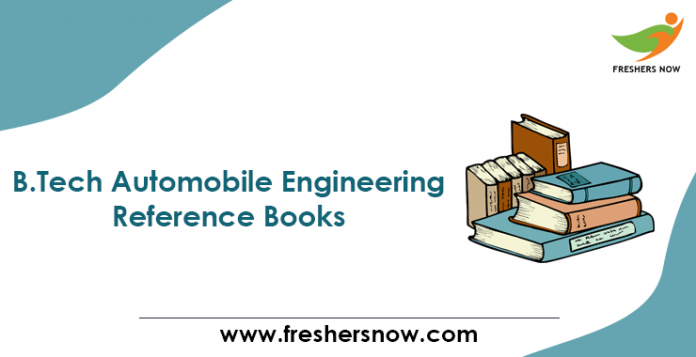 B.Tech Automobile Engineering Reference Books