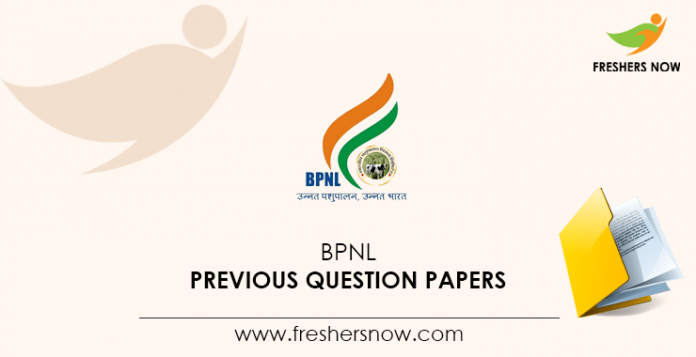 BPNL Previous Question Papers